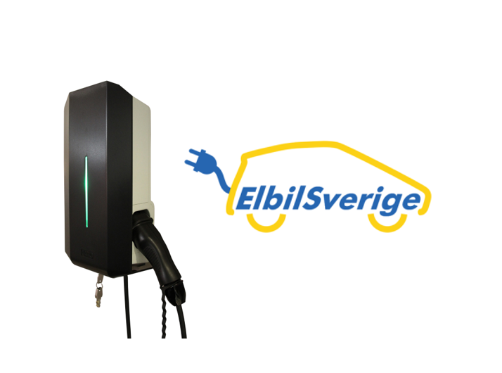 ElbilSverige Garo laddbox 22kW 32A 400V med fast kabel typ 2