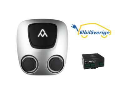 Charge Amps Aura ElbilSverige medlemsrabatt erbjudande rabatt laddgrossisten evsolution ladda elbilen dubbelbox laddbox